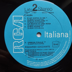 Винтажная виниловая пластинка LP Riccardo Cocciante Lalba (Italy 1975)