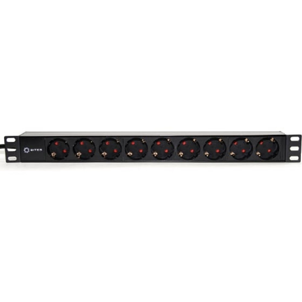 Блок розеток для телекоммуникационных шкафов 5bites PDU919P-02 Блок розеток 9S / PVC / 1U / 19" / 2M*3G*1.5MM2 / VDE