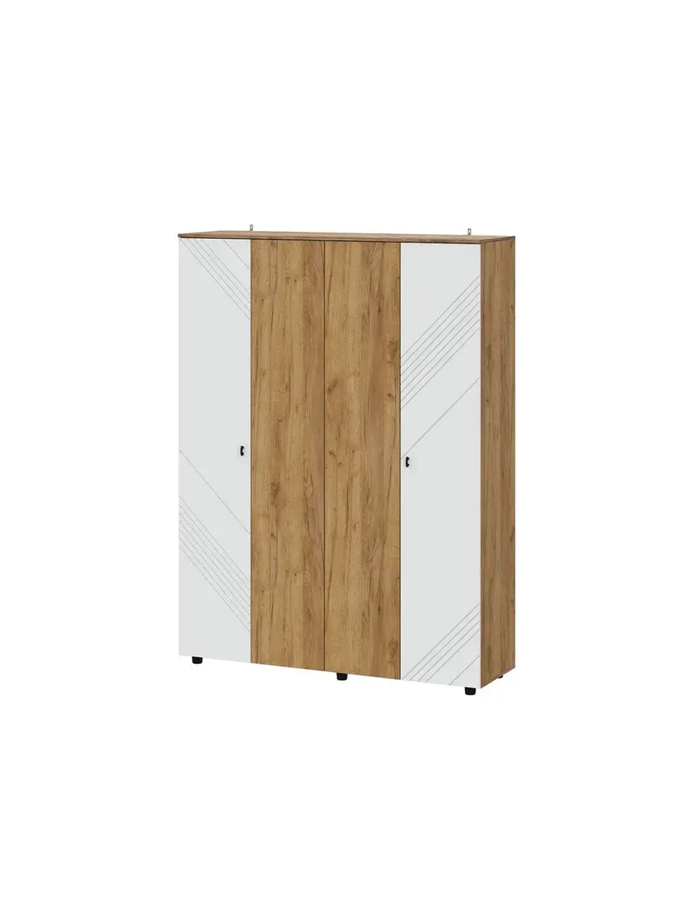 Шкаф для одежды распашной Белый 158х46х210 см