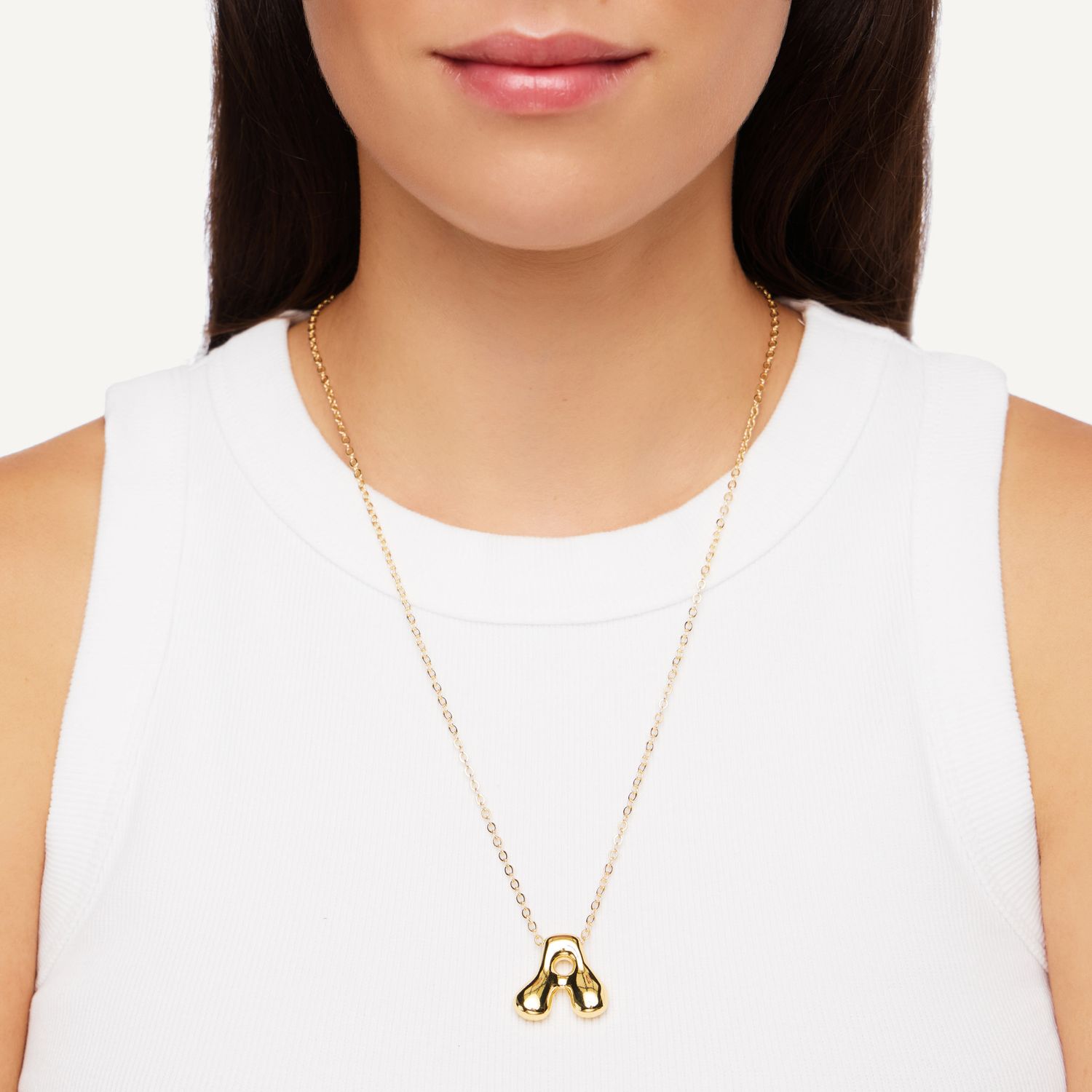 Колье My Puffy ABC Necklace - Gold