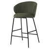 Полубарный стул Comfy, 67 см, зеленая рогожка