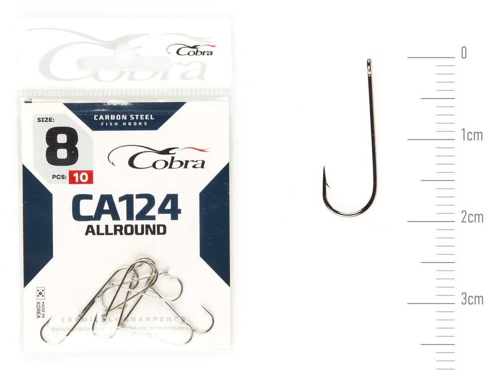 Крючки Cobra Allround ROUND сер. CA124 разм. 008 10шт.