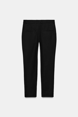 ZARA БРЮКИ КАПРИ С НИЗКОЙ ПОСАДКОЙ — ZW COLLECTION, ЧЕРНЫЙ