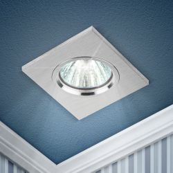 KL57 SL Светильник ЭРА литой алюминевый MR16,12V/220V, 50W серебро | Алюминиевые встраиваемые светильники