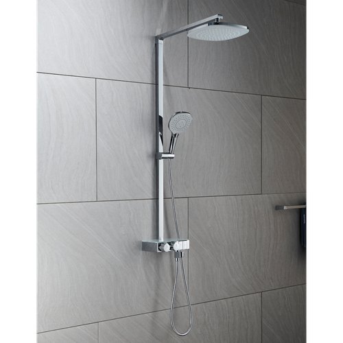 Душевая стойка Black&White Universe U7855 3 режима, серебристый хром