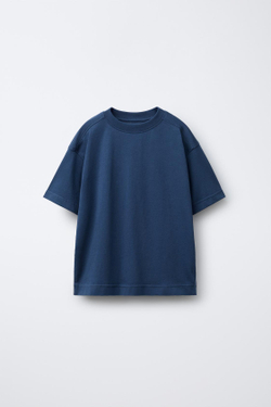 ZARA КОМПЛЕКТ ИЗ ФУТБОЛКИ И БЕРМУДОВ, МОРСКОЙ СИНИЙ