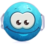 Ледянка мягкая круглая 45 см «Пушистик», голубой