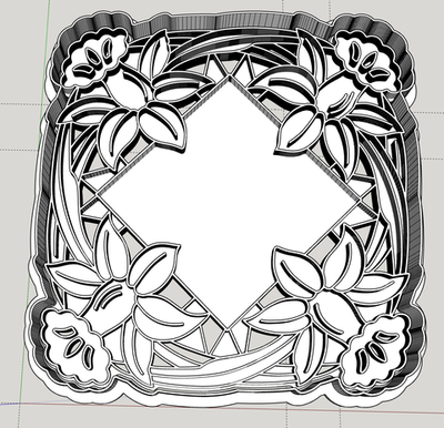 Штамп Цветочная рамка №1