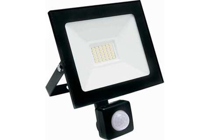 Прожектор LED с датчиком движения SFL80-30 IP65 30W 6400K черный SAFFIT
