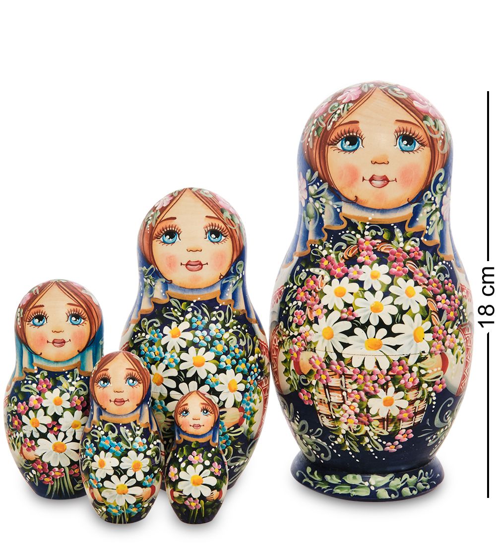 Народные промыслы МР-16/30-B Матрешка 5м «Мария с цветами» бол.