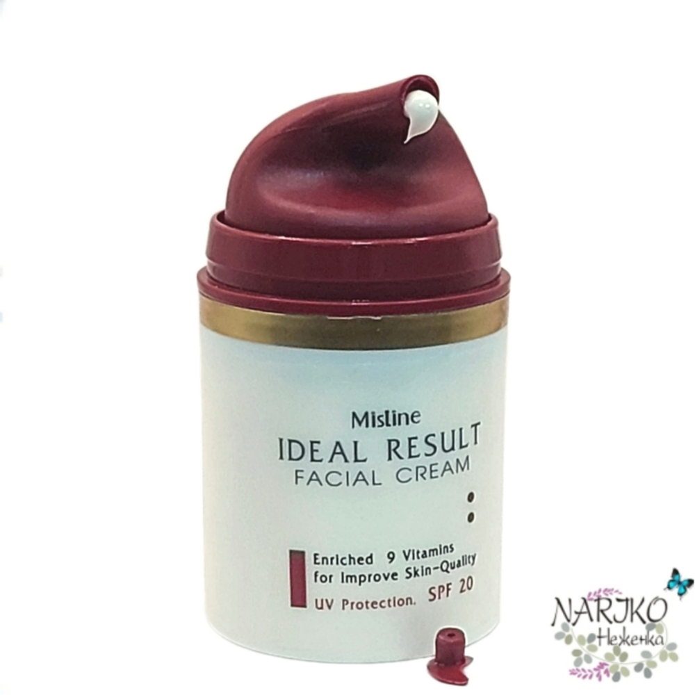 Крем для лица Идеальный Результат MISTINE 9 Витаминов антивозрастной с защитой от солнца SPF 20, 45 гр.