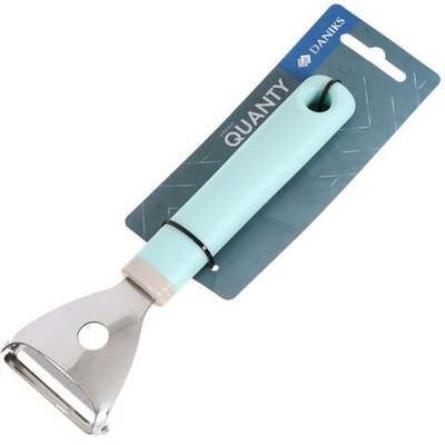 Овощечистка нерж сталь, пластик ручка, навеска, Daniks, Кванти, YW-KT580-13