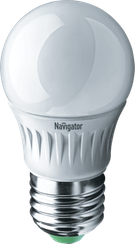 Лампа светодиодная Navigator G45 220V Е27 6W 4000K Supervision шар 35936