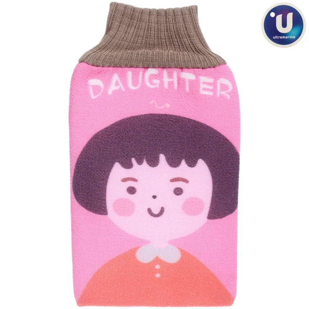 Мочалка - варежка массажная «Premium - МОЯ СЕМЬЯ», доченька, 24,5*15,5см (ZIPпакет)