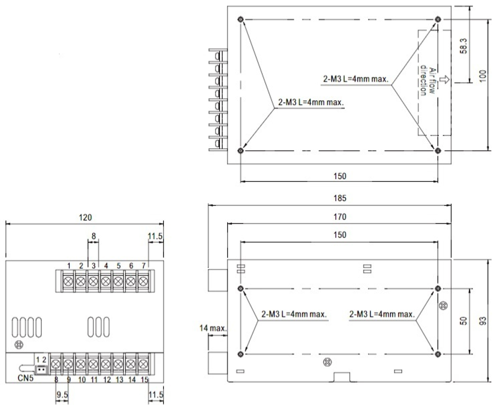 Преобразователь AC-DC сетевой Mean Well PSP-600-24