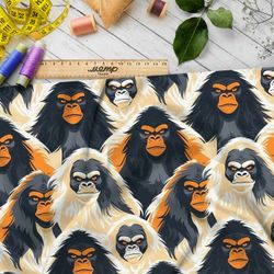Ткань Барби угрюмые обезьяны