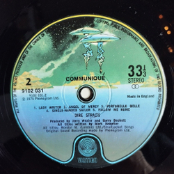 Винтажная виниловая пластинка LP Dire Straits Communique (UK 1979) Lady Writer