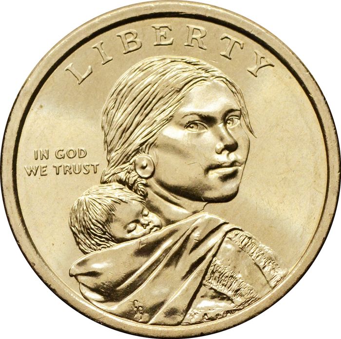 1 доллар (dollar) 2012 D США «Коренные Американцы - Торговые пути 17 века»