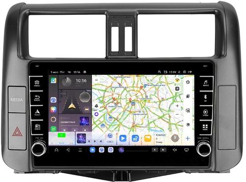 Магнитола для Toyota Land Cruiser Prado 150 2009-2013 (взамен 7" навигации) - Kuberg EW-9613-2 (кнопки и крутилки) Android 13, Быстрая, CarPlay, 4G SIM-слот