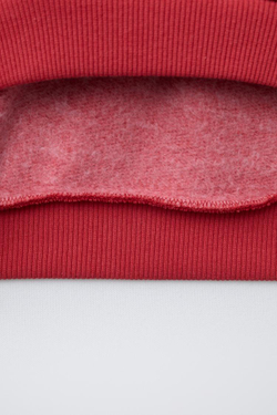 ZARA ТОЛСТОВКА С ПРИНТОМ «СКЕЙТ», КРАСНОВАТЫЙ