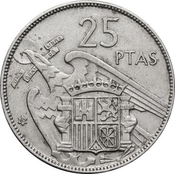 25 песет 1957 Испания