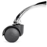 Кресло оператора Helmi HL-M09 "Instance" LUX, искусственная кожа черная, механизм качания, хром