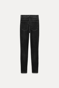 ZARA МОДЕЛИРУЮЩИЕ ДЖИНСЫ TRF С ВЫСОКОЙ ПОСАДКОЙ, СЕРЫЙ