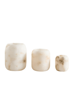 Zara Home Подсвечник из алебастра, цвет белый, 11 см