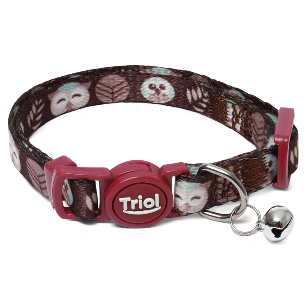 Ошейник  для кошек нейлоновый  "Сова" XS, 10*210-330мм, Triol
