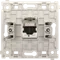 Donel R98 опорная плата с адаптером Keystone Black (одиночная) для телефонной/компьютерной розетки,