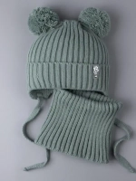 Шапка со снудом для девочки демисезонная