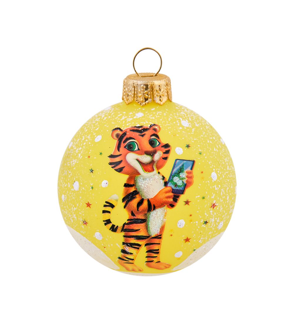 Элита НФШ-1632/3 Ел.украшение Шар «Тигренок» 65 мм