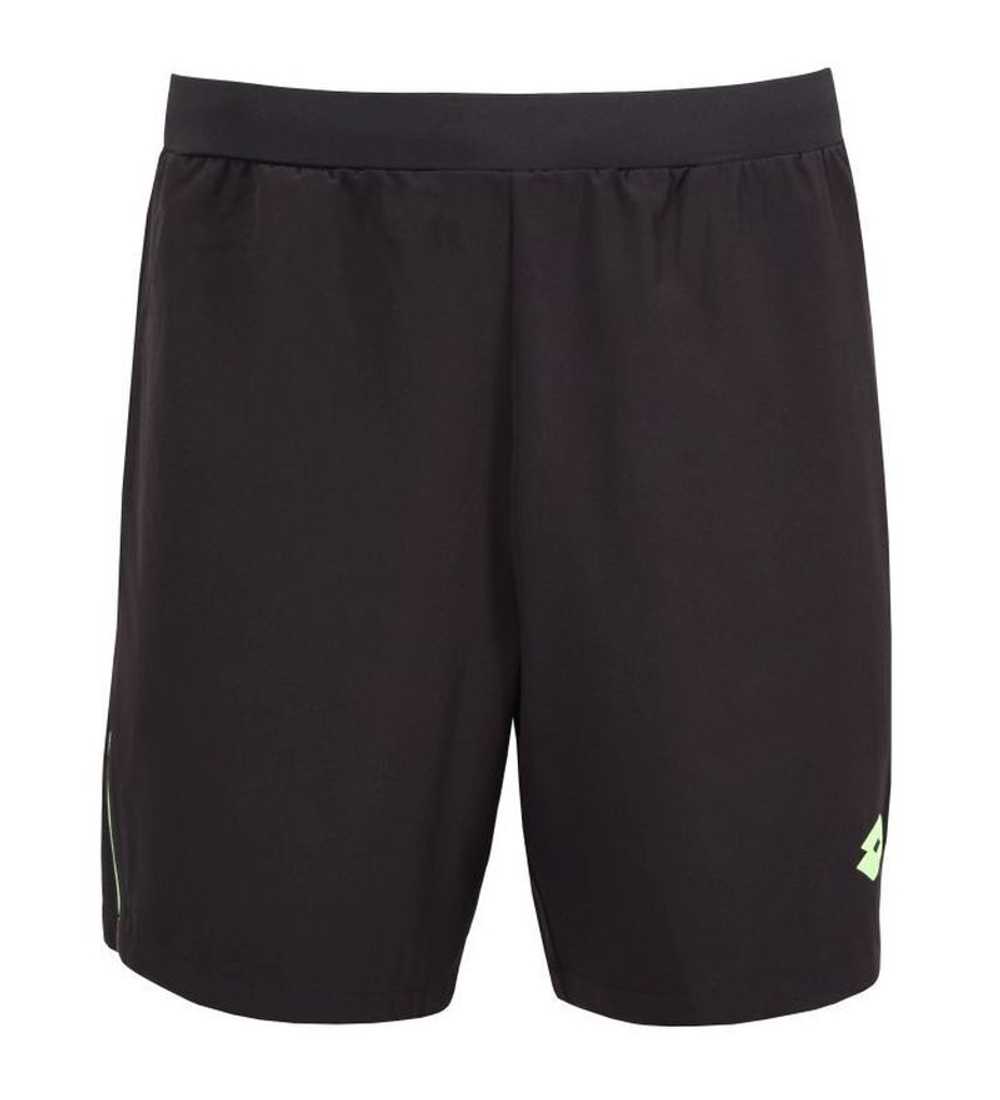 Мужские теннисные шорты Lotto Superrapida V - полностью черный/серебристый металл