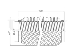 Гофра глушителя 55x200 мм InterLock UNIO EXP-55200L