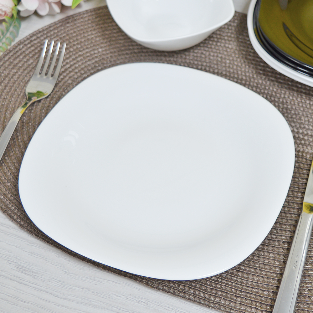 Столовый набор 18 предметов "WHITE/BLACK" квадрат (99207)