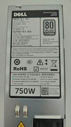Блок питания dell 750W 0cwkmx G12-G14