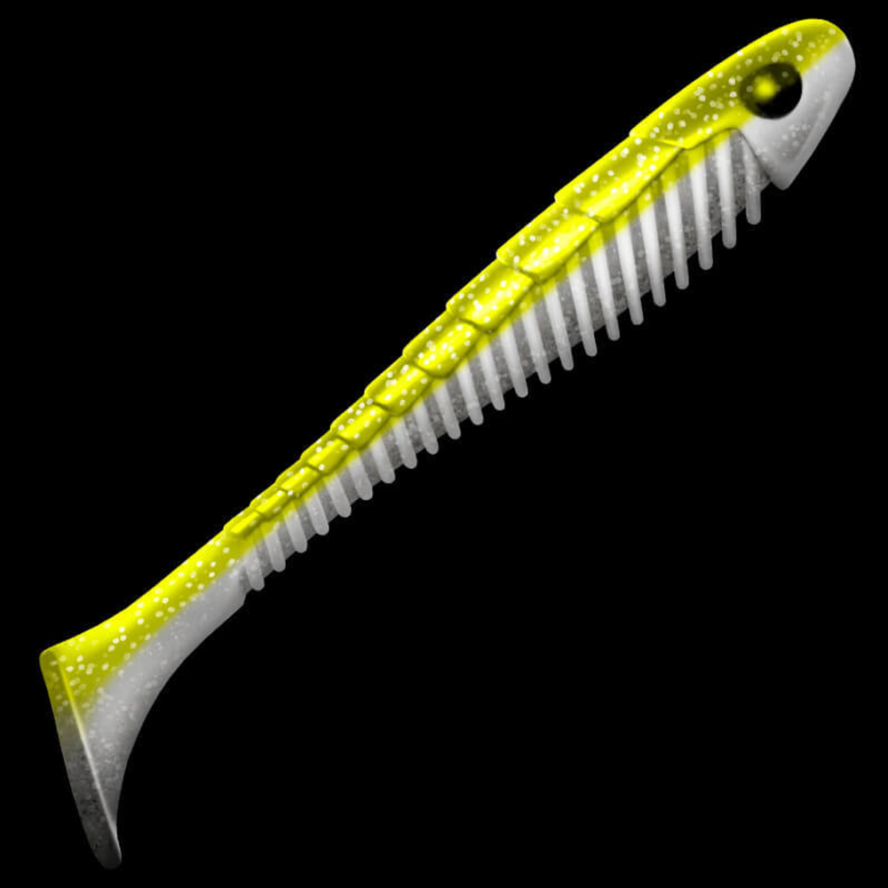 Приманка ZUB-BIGFOOT 133мм(5,2")-3шт, (цвет 404) желтый светящийся