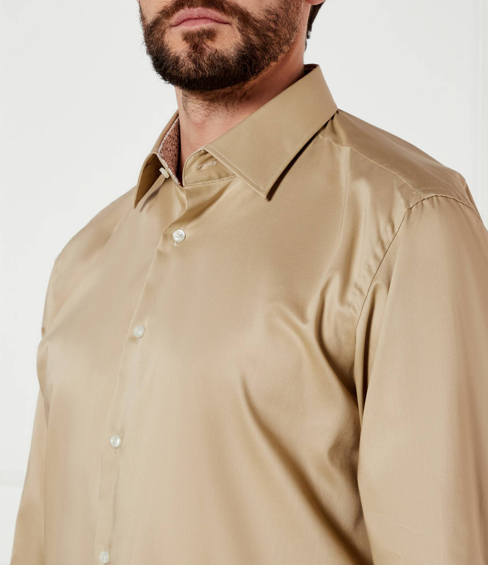 Рубашка H-JOE-kent-C3-214 BOSS BLACK - бежевый(50532877)