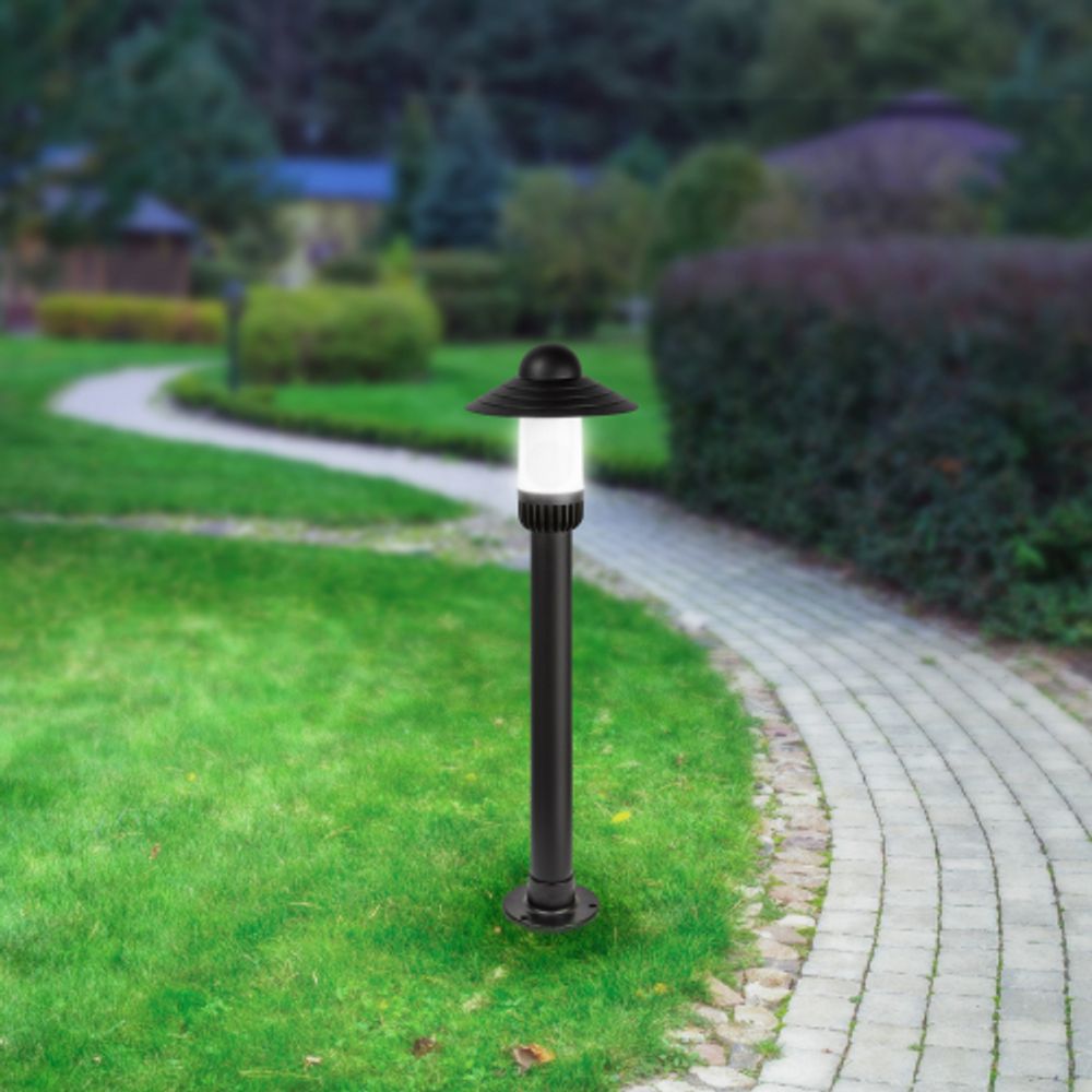 Садово-парковый светильник ЭРА «Поллар» НТУ 01-60-009 напольный черный IP54 Е27 max60Вт h860мм