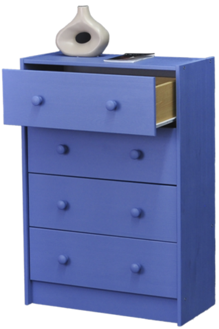 Синий Комод 4 ящика Икеа Раст из массива сосны