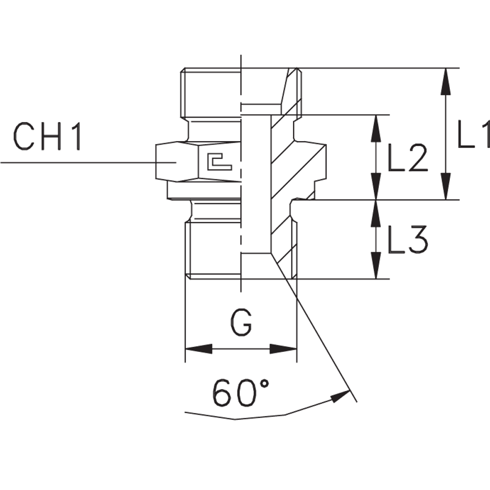 Штуцер FB DS10 BSP 1/2" (корпус)