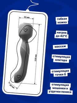 Нагревающийся Вонд Heating Wand Black