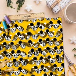 Ткань премиум атлас золотистые каскады мыслей