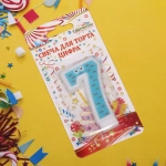 Свеча для торта Цифра Весёлый затейник «7» 6 см