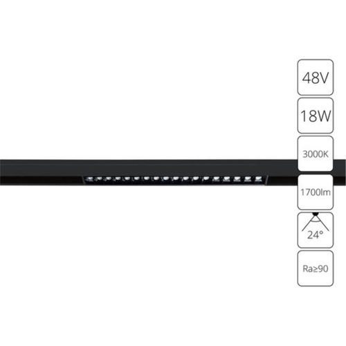 Магнитный трековый светильник Arte Lamp LINEA A4675PL-1BK