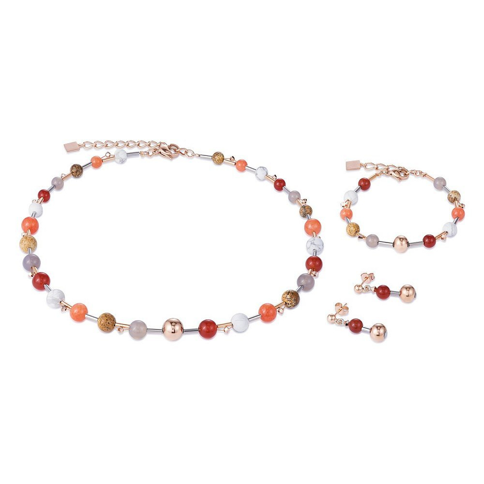 Браслет Coeur de Lion 4949/30-0302 цвет темно-красный, оранжевый, коричневый, белый