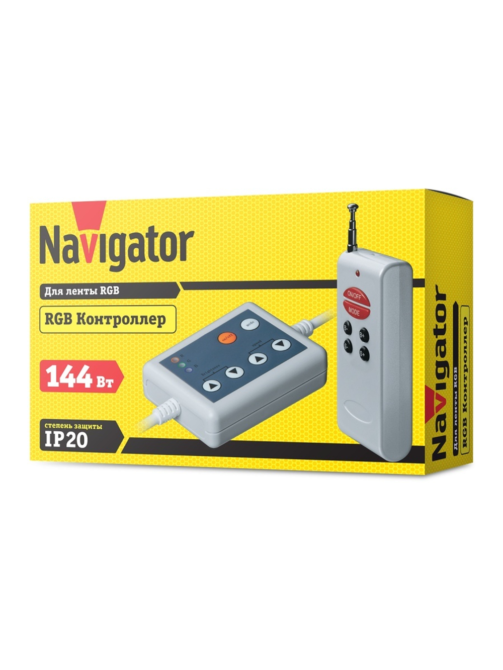 Контроллер 71 475 ND-CRGB144RF-IP20-12В Navigator 71475