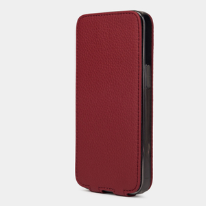 Чехол для iPhone 13 Pro из кожи теленка вишневого цвета