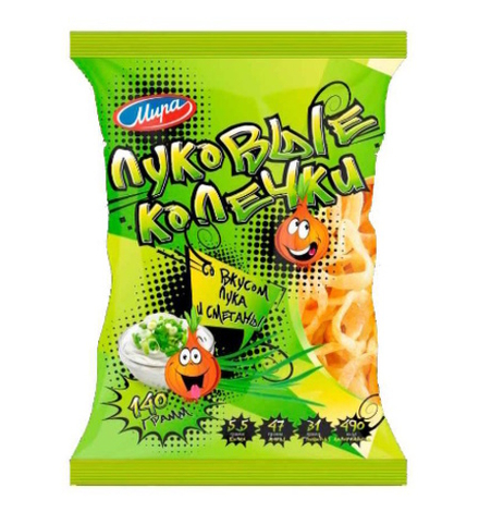 Луковые колечки 140г. Лук со сметаной Машпищепрод