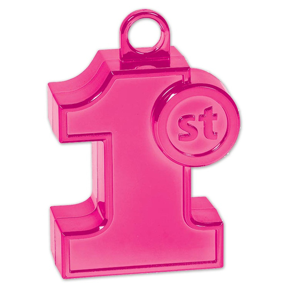 Грузик для шара 1-й ДР Девочка 170гр (Розовый)